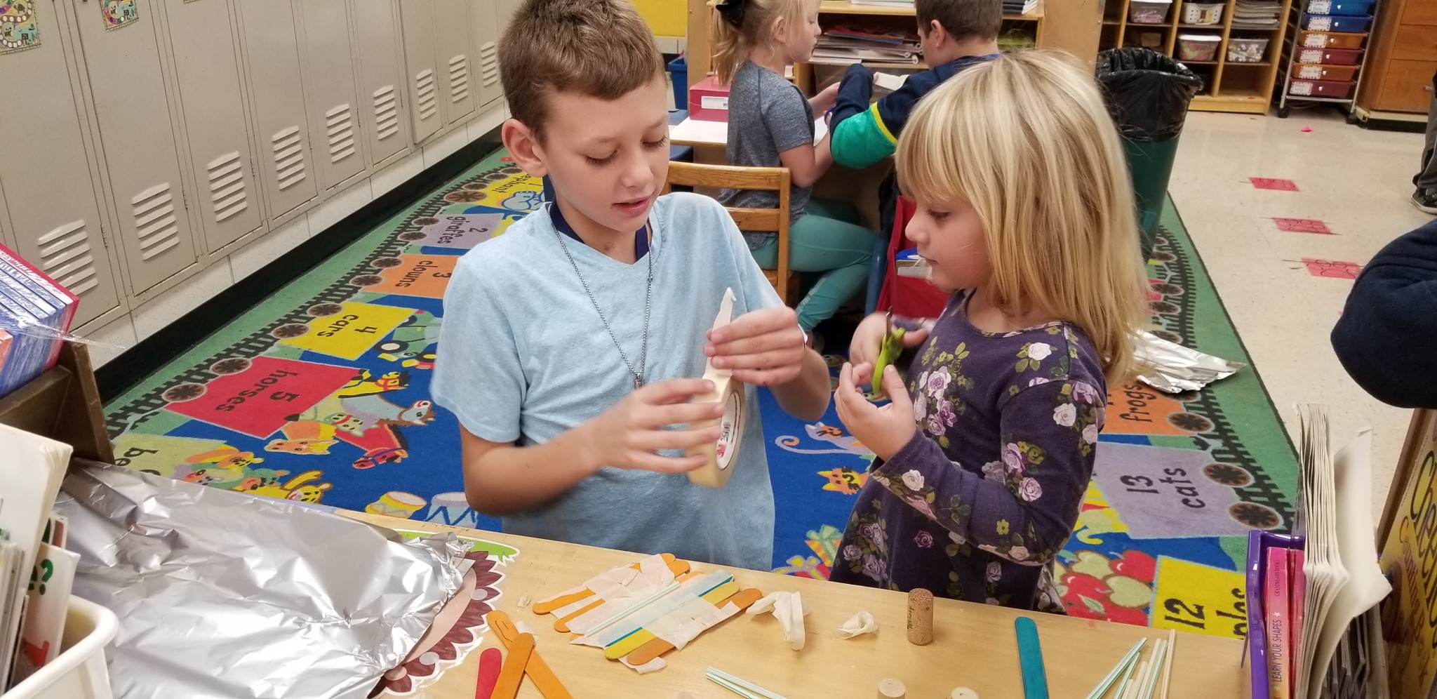 Preschool, 3rd & 5th Grades Combine for STEM Activity
