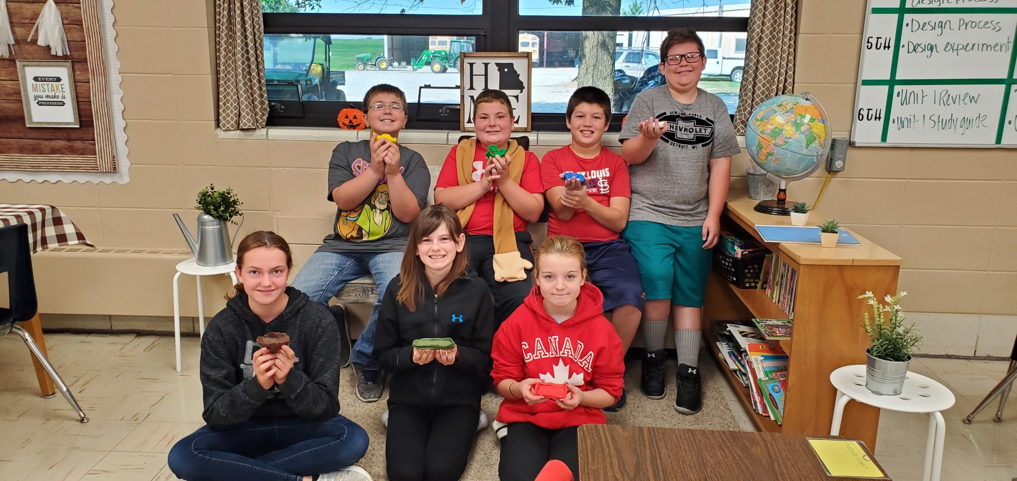 5th grade science class creates rafts using the design process